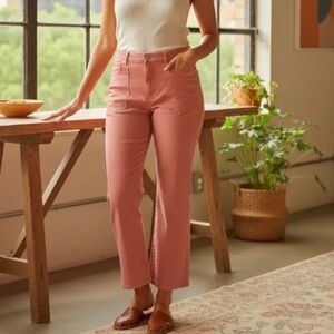 Joie Crop Jeans in Guava | Wide Leg Crop | High waist | Sz 32